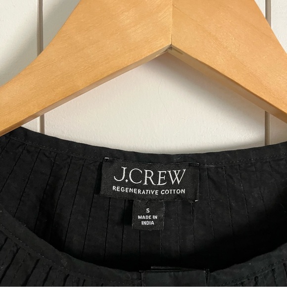 J. Crew Jolie Eyelet Cotton Poplin Top Black - Picture 4 of 5